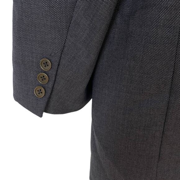 Vintage Barneys New York Blazer Bruno Gray Black Micro Check Jacket Mens Size 46 - Picture 10 of 13